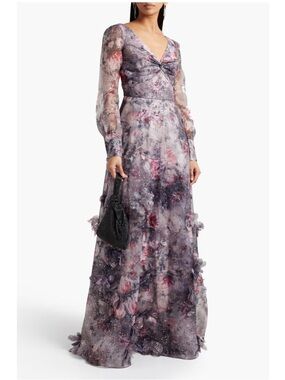 NWT Marchessa Lavender Floral gown
